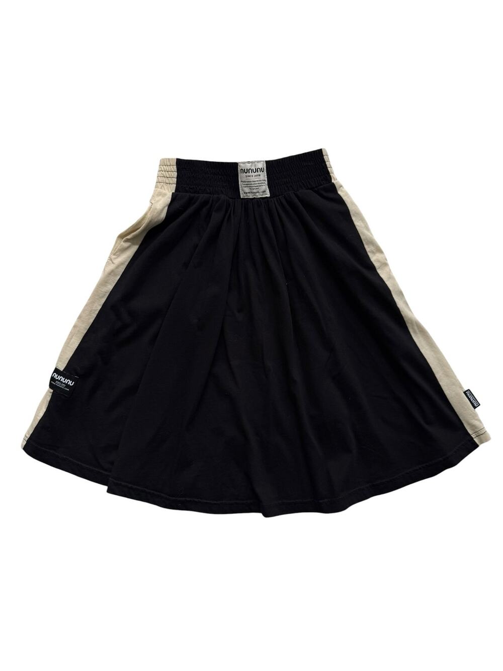 Nununu Black Boxing Jersey Swing Skirt Size 8-9y